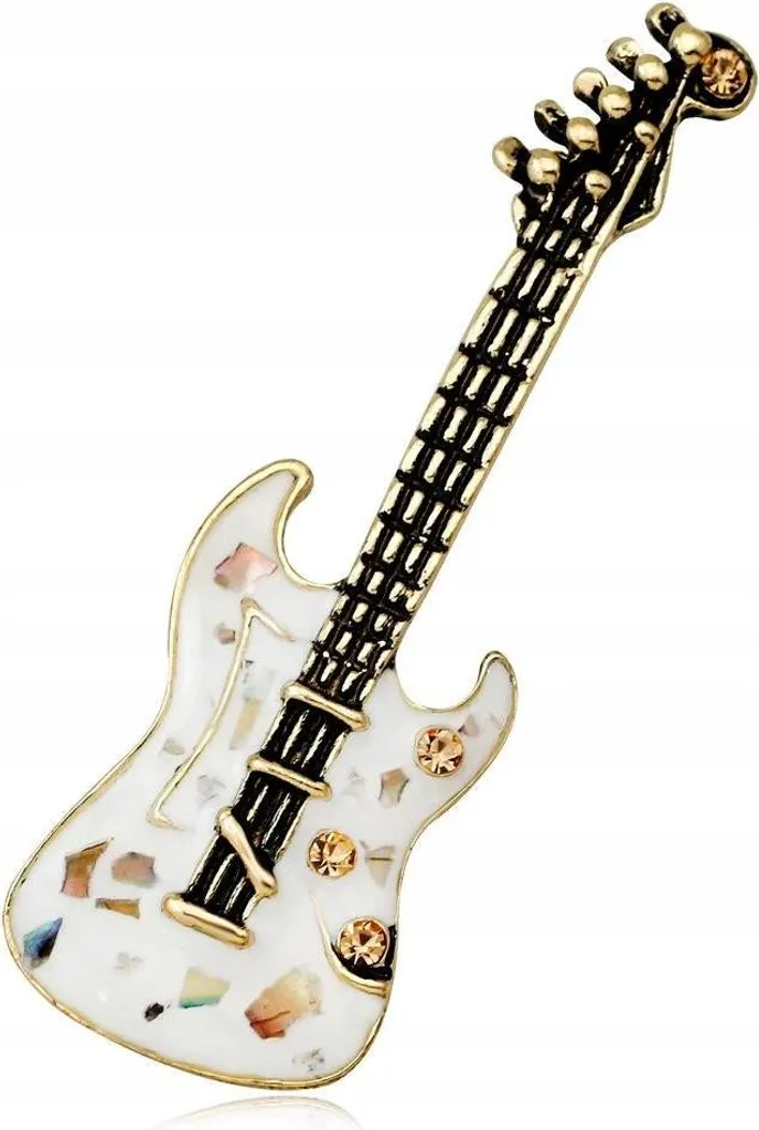 Spilla PINETS Bianca Chitarra Elettrica - Accessorio Lifestyle Rock
