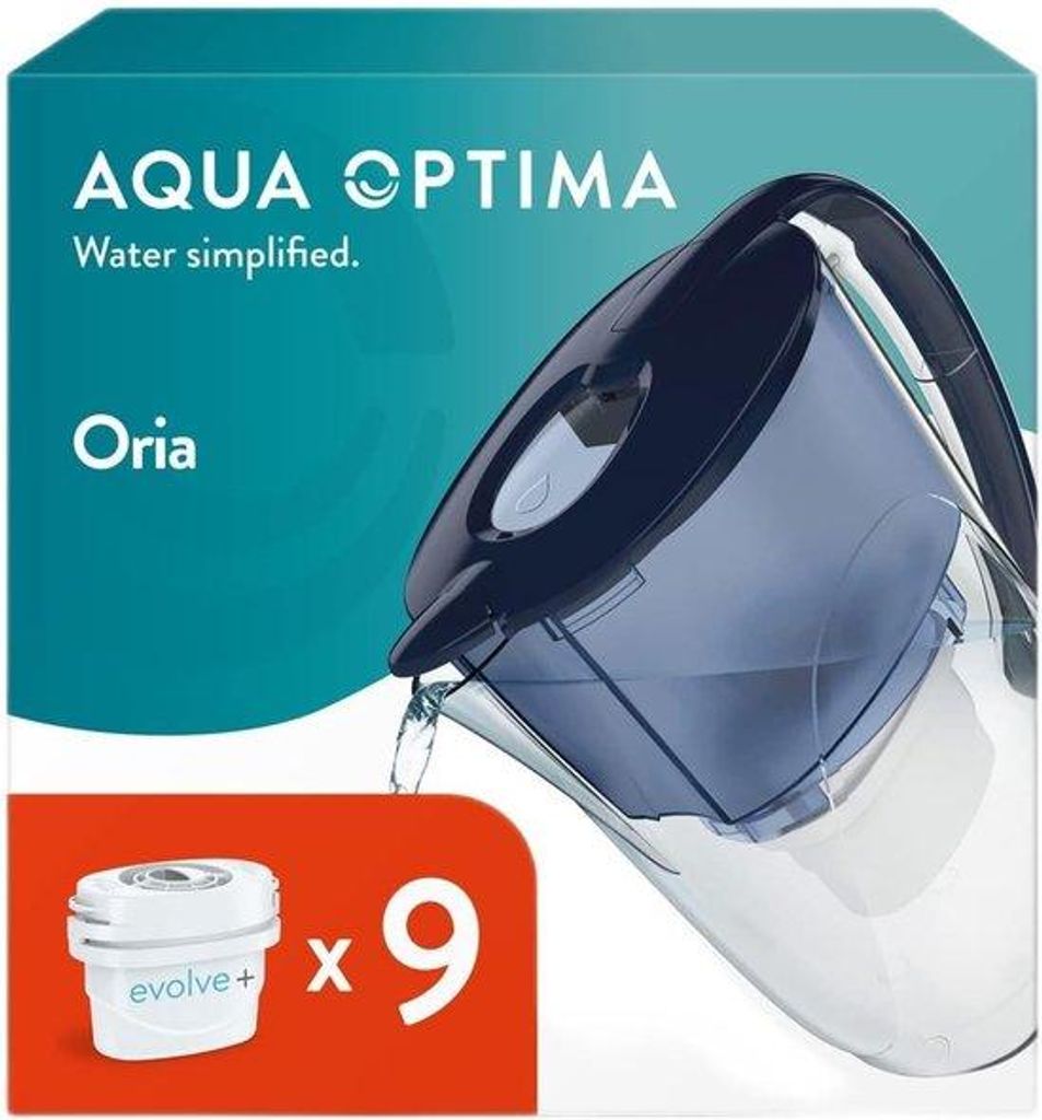 Wasserfilter Kanister, Mikroplastikreduktion, Blau, 9tlg
