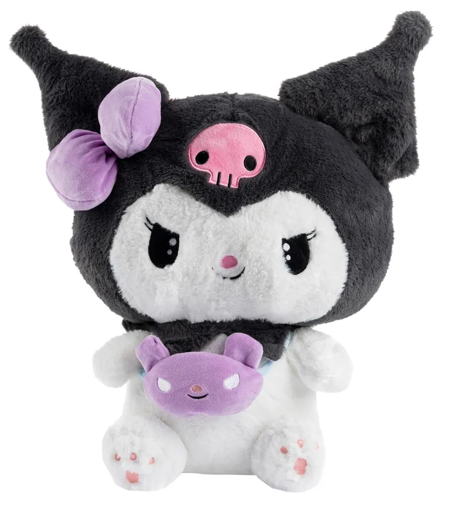 Gustaw Ours en peluche XXL 50cm Hello Kitty Kuromi Noir et Blanc Doux