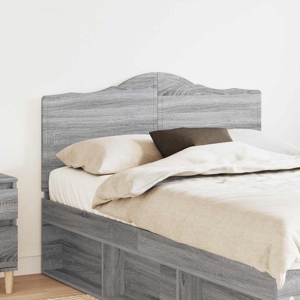 "Schlussverkauf" Bettkopfteil 1 pc - Einfache Montage - Graues Sonoma 120 cm Holzwerkstoff C11445