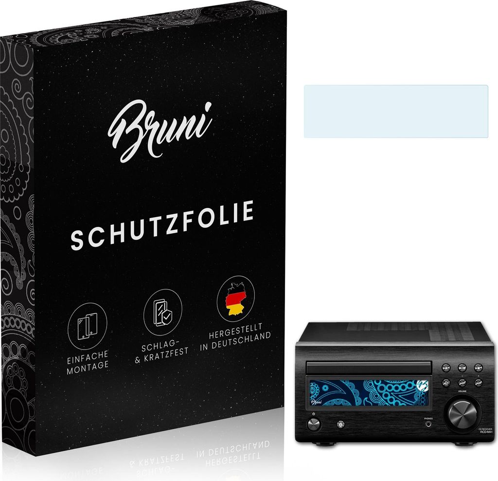 Bruni Basics-Clear 2x Schutzfolie kompatibel mit Denon D-M41 Folie