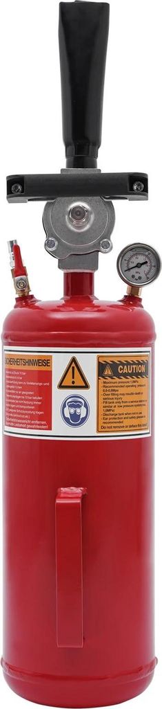 Reifen Bead Seater - Luftblaster Inflator - 8 L Tank - Bis 8 bar - Für Motorräder & Elektrofahrzeuge - Metallgehäuse - Rot