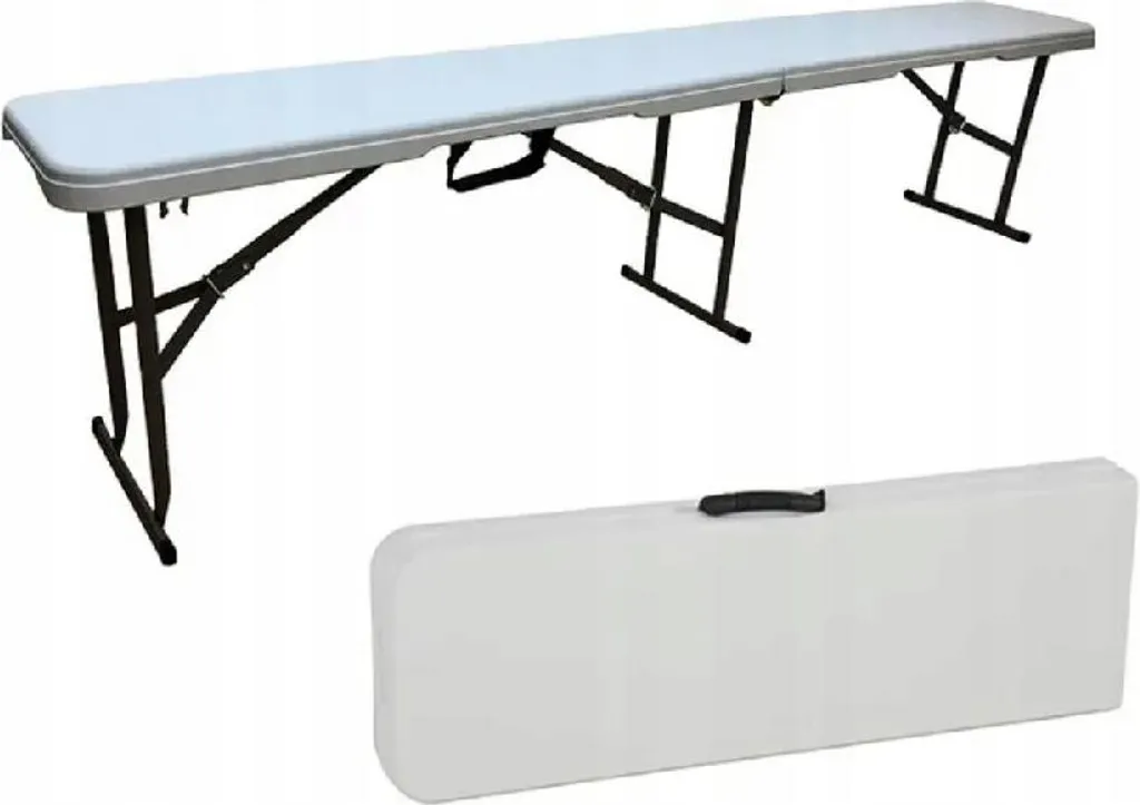 Banc de Jardin Blanc 180 cm en PVC Renforcé - Mobilier Extérieur Long - 6
