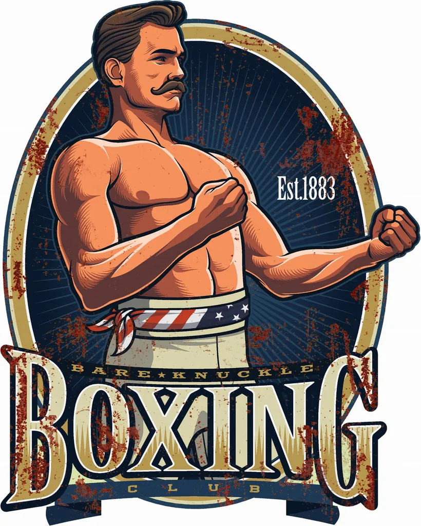 Distintivo Storico Boxe Latta Smaltata: Spilla Retrò di Alta Qualità