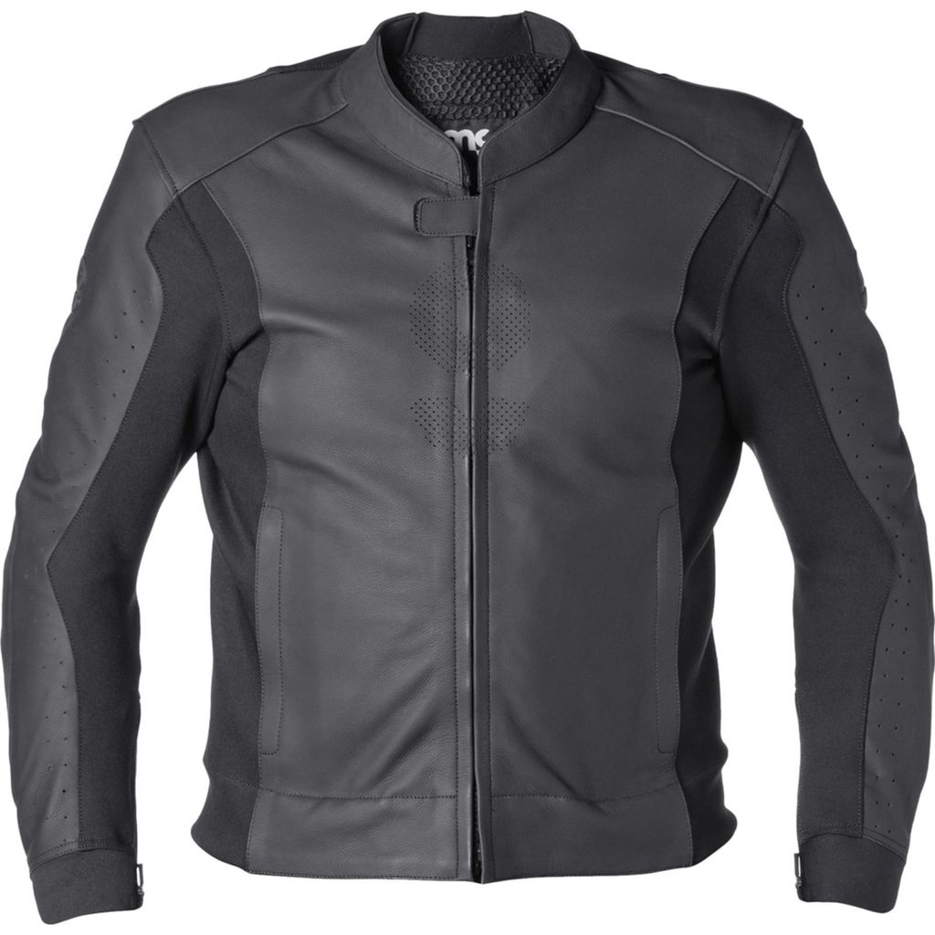 Giacca da moto in pelle GMS GS-1, nera, taglia 54 Immagine del prodotto 