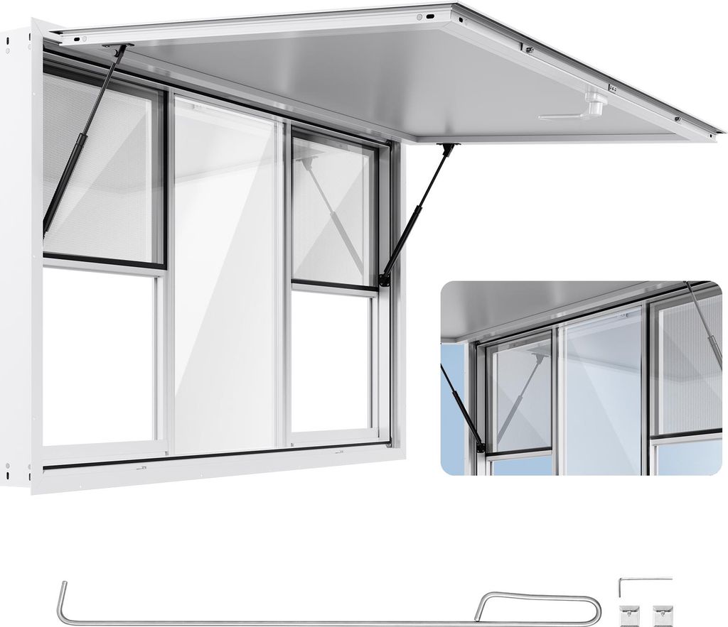 Okno Vevor Do Przyczepy Gastronomicznej 1524X915 Mm Mocne Zdjęcie produktu 