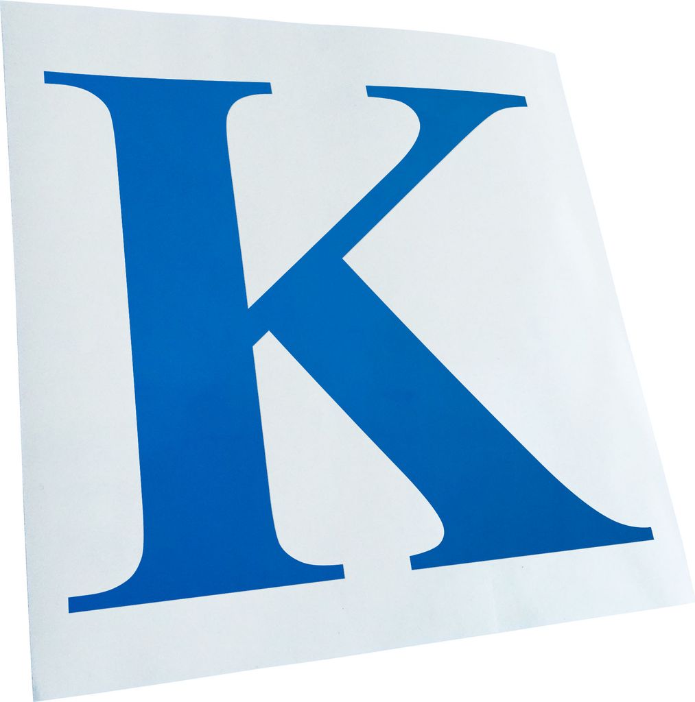 Kiwistar - Autoaufkleber - Buchstabe K - Alphabet Heckscheibe - Aufkleber für Auto Kfz Fahrrad, LKW, Truck Mofa