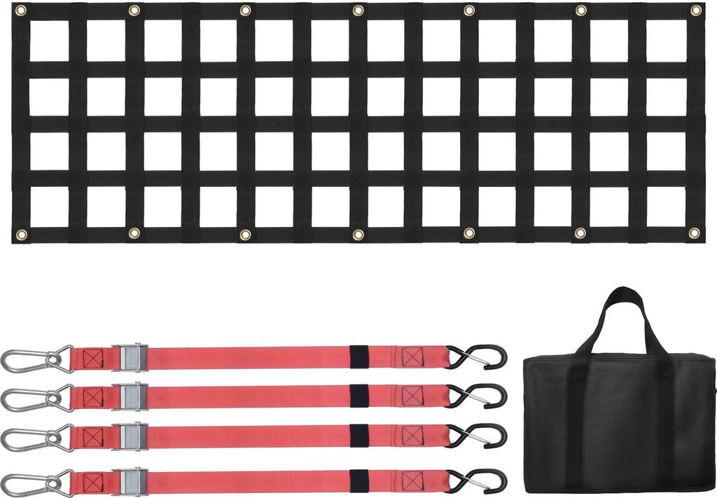 Heckklappennetz Heckklappe Tailgate Net Gepäcknetz Pickup 1370x460mm 680kg