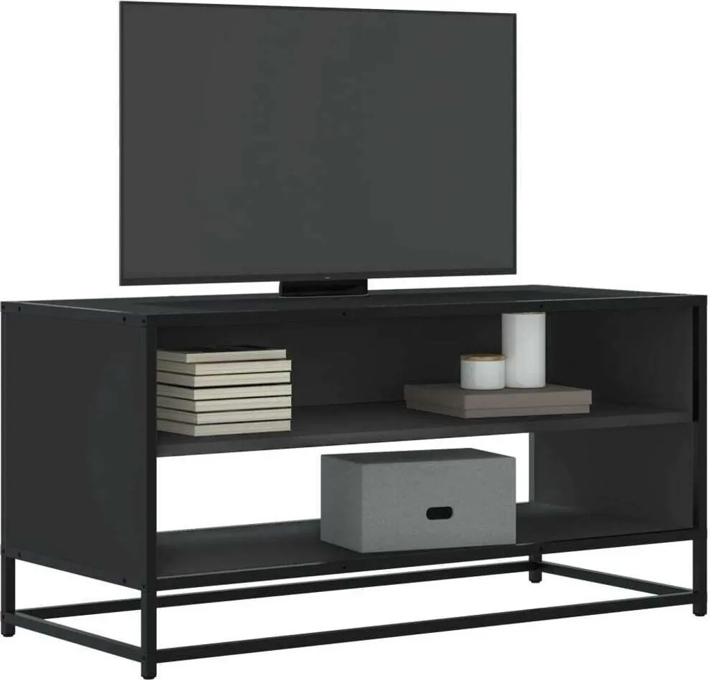 Maison Exclusive - Mobile TV nero 91x40x46 cm Materiale ligneo e metallo