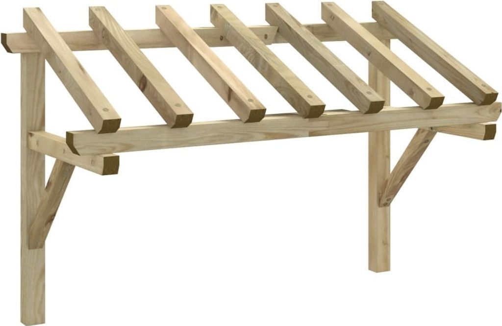 “2026 Moderne“Türvordach 200x100x100 cm Kiefer Massivholz - Markisen - Designermöbel 2479398