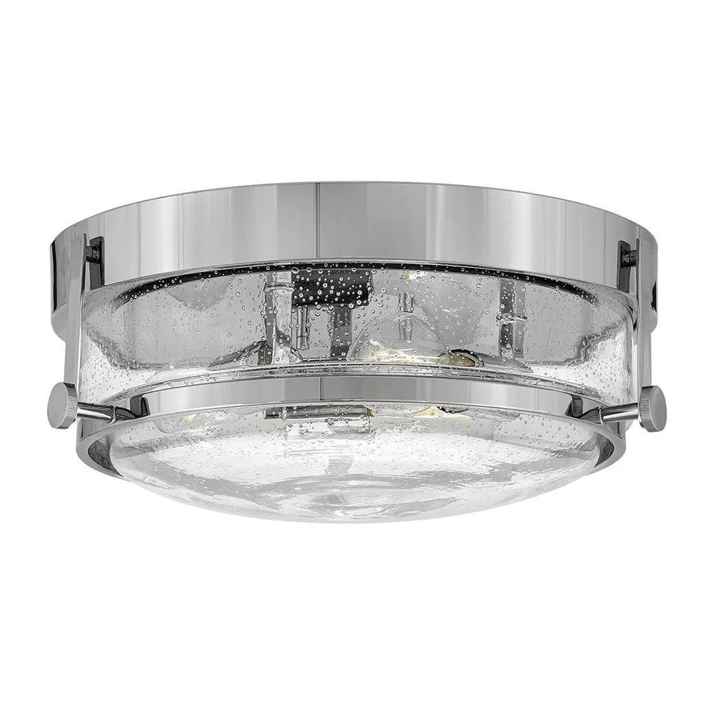 Luminaire de plafond circulaire Harper en métal chromé 40cm style chic