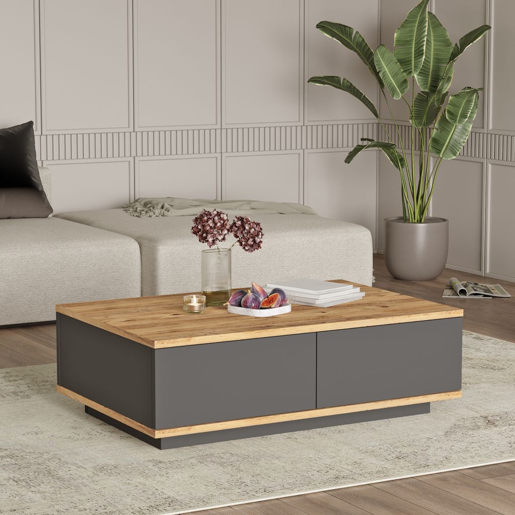 Houseland Zane Atlantic Kiefer/anthrazitgrau Couchtisch