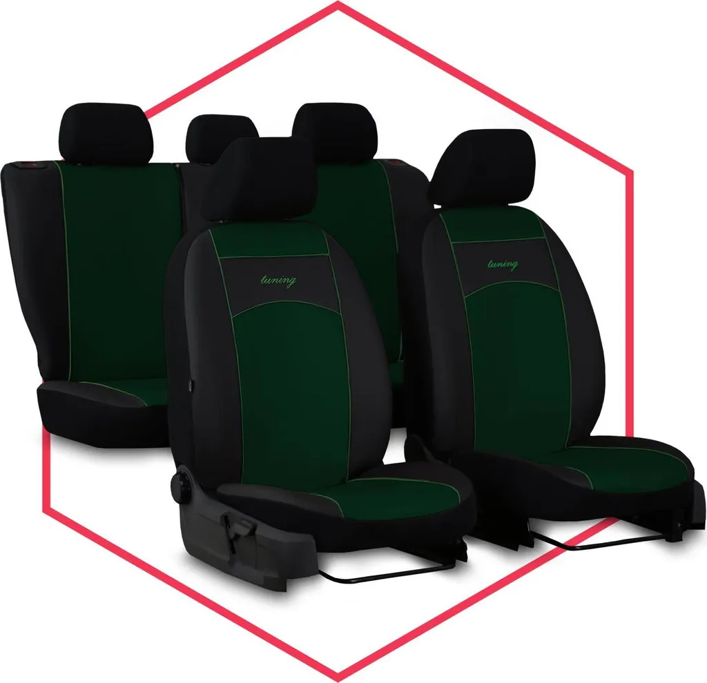 Interni BMW E46 Green Edition - Set Coprisedili Auto Universali - 12