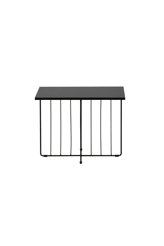 Table Dayton Noire Venture Home - Finition Mate et Structure Acier Robuste