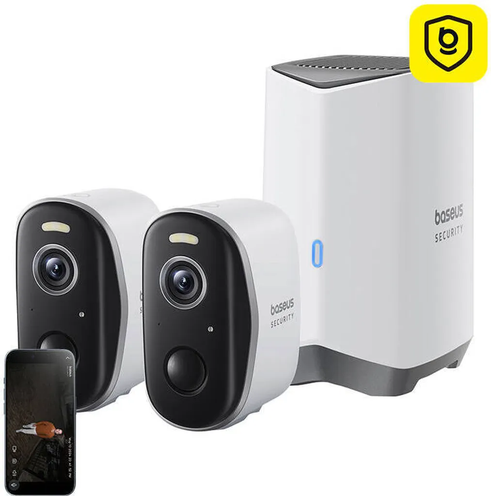 Caméra de Surveillance Extérieure Connectée Baseus pour Maison et Jardin