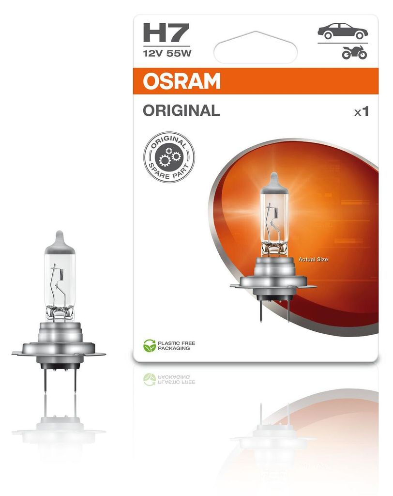 OSRAM ORIGINAL LINE H7 PX26d 12 V/55 W (1er Blister) Produktbild 