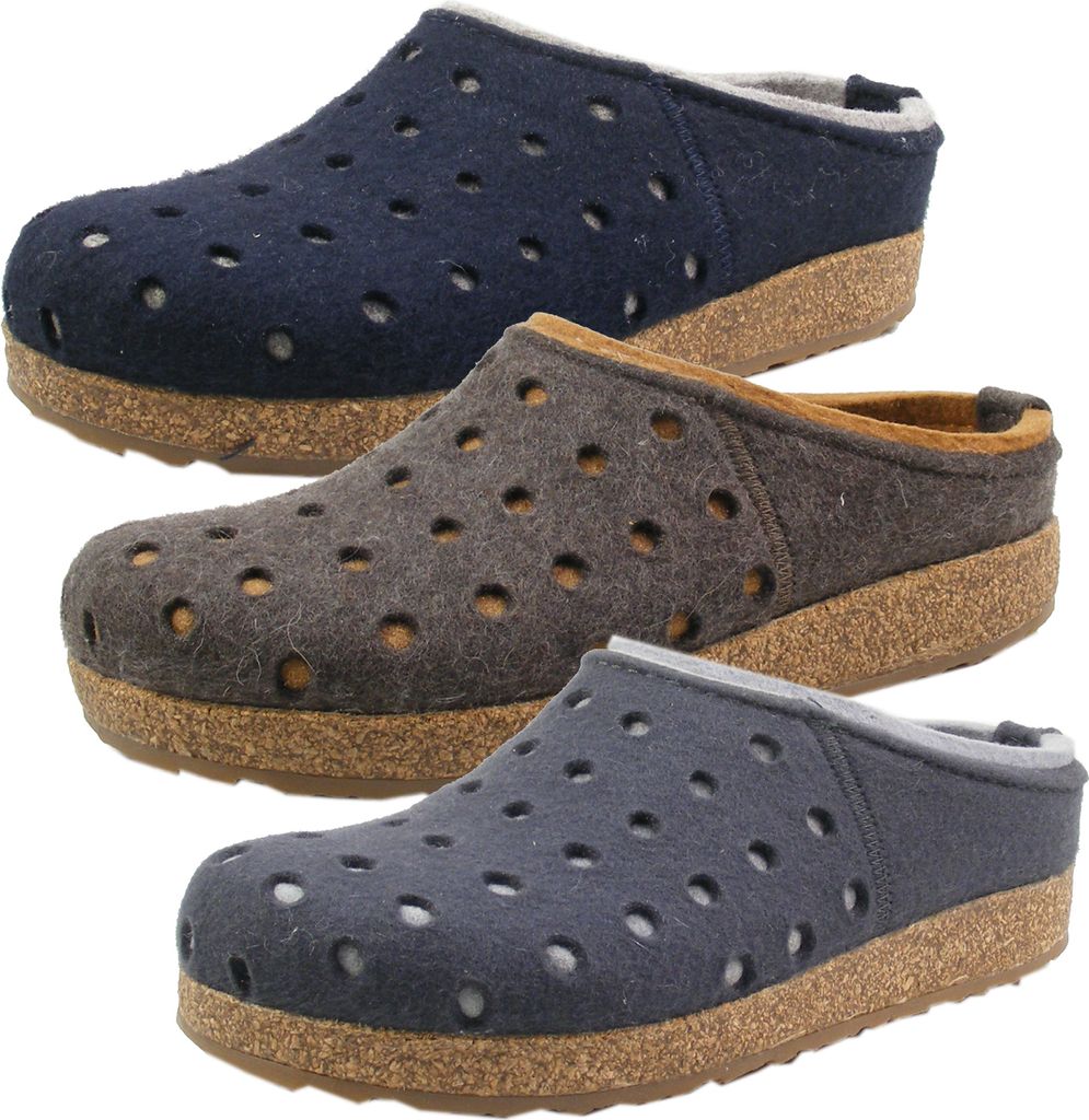 Haflinger Damen Hausschuh Pantoffel Grizzly Holly Filz 711064, Größe:41 EU, Farbe:Grau