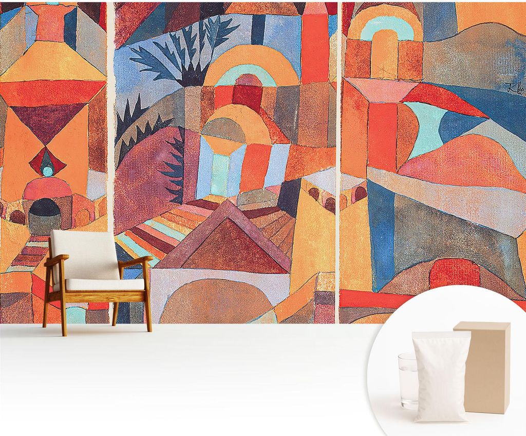Fototapete - 416x254 cm - Tapete - Wandtapete - Wandbilder - Dekofolie - Tapete Folie - Wand - Dekoration - Wohnzimmer - Farbenfrohes Mosaik