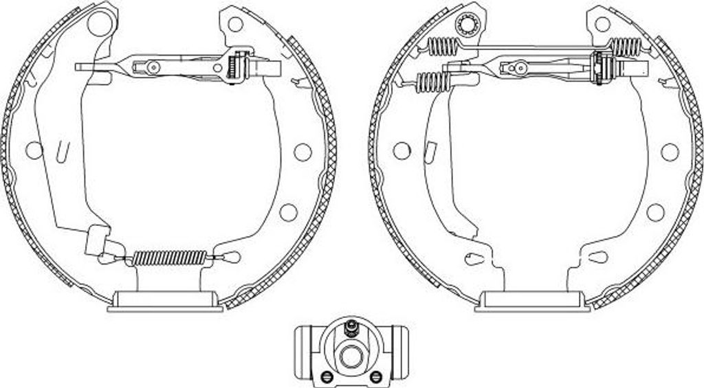 TEXTAR Bremsensatz Trommelbremse Hinten für RENAULT MEGANE I (BA0/1) 84049501