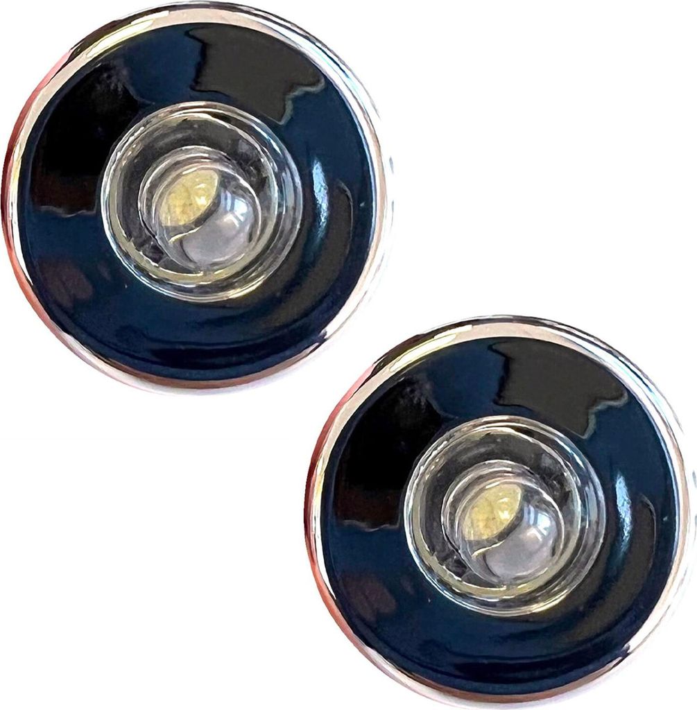 2x Einbaustrahler 12V Mini LED-Spot 50lm Leuchte Chrom für Wohnwagen, Wohnmobil