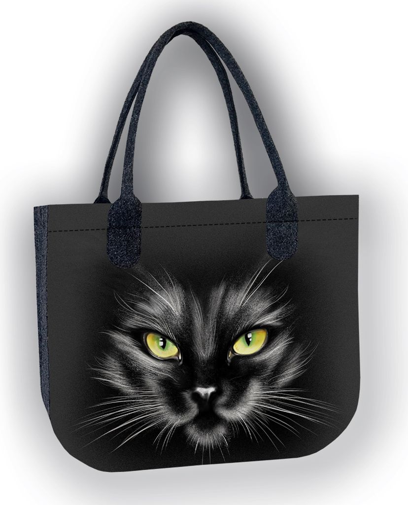 ARCO DESIGN Filztasche Handtasche Lady XL Nero 42 x 35 cm