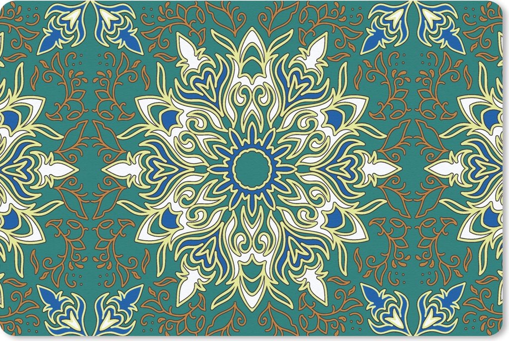 MuchoWow Mauspad Mousepad Mandala - Muster - Zen 27x18 cm - Mousepads - Maus Mat - Pad - Mausunterlage - Büroartikel - Desk Matten