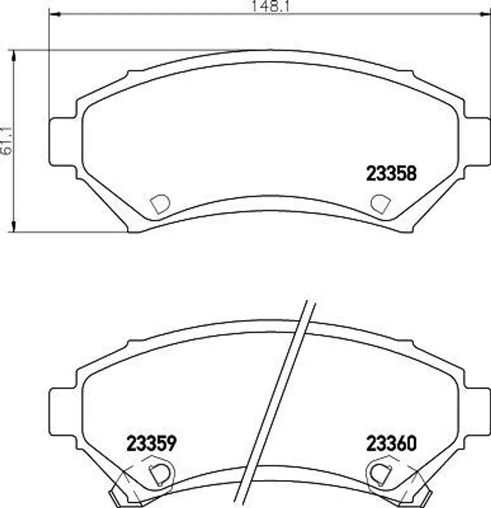 Jeu de plaquettes de frein à disque pour Sintra APV - HELLA 8DB 355
