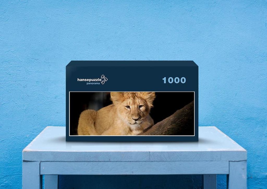 hansepuzzle 83882 - Löwe Puzzle, 1050 Teile, Natur, 60,0 x 46,0cm mit hochwertiger Aufbewahrung, Kartonbox und wiederverschließbarem Beutel