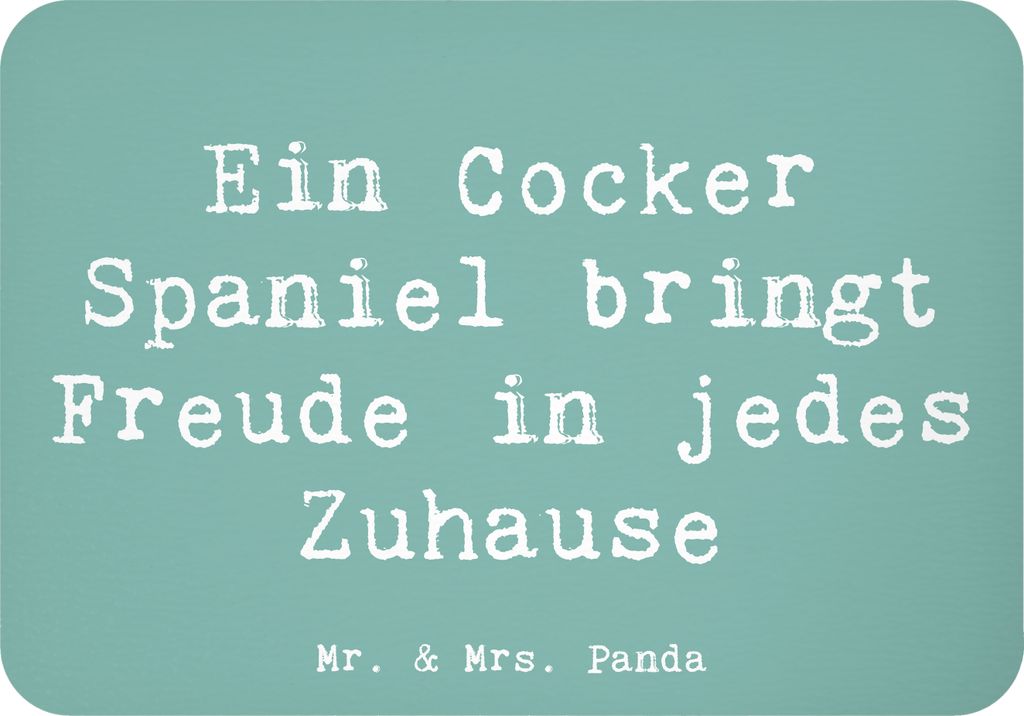 Mr. & Mrs. Panda Kühlschrankmagnet Spruch Cocker Spaniel Freude - Meeresbrise - Geschenk, Hunderassen Beschreibung, Hunderasse, büromagnet, Abent...