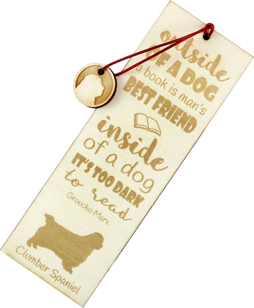 Clumber Spaniel - Lesezeichen mit Hund, personalisiertes Lesezeichen, Geschenk für Bücherwurm von der Marke Art-Dog