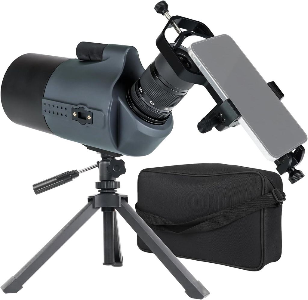 Svbony SV41Pro Mak Spektiv, 28-84X80 HD FMC Dual Speed Fokus, Kompatibel mit WLAN Kamera SC001 Digiscoping, mit Stativ für Stargazing Vogelbeobach...
