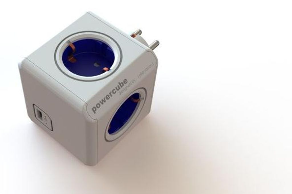 PowerCube Original USB Ladegerät, Steckdosenwürfel und Produktbild 