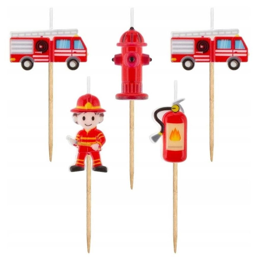 Camion de pompiers 5 bougies Image du produit 