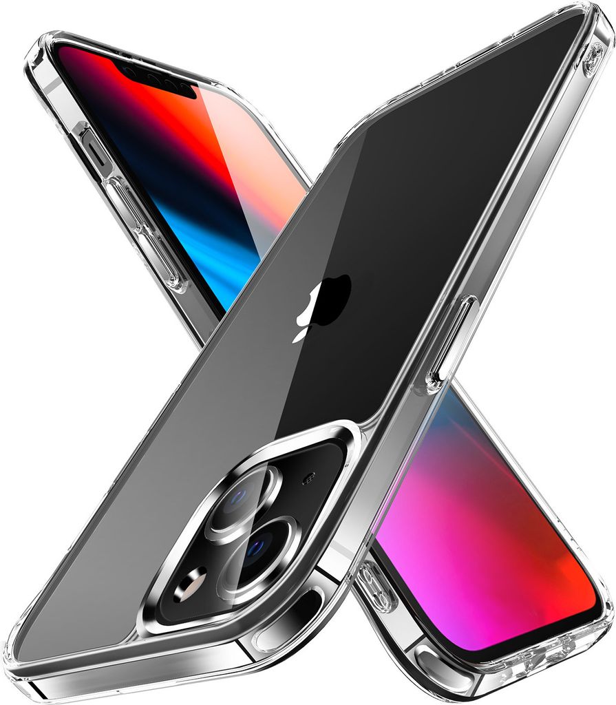 iPhone 14 Plus Hülle, Kristall Klar PC Hartschale TPU Bumper Ecke Kante Stoßfest Schutzhülle für iPhone 14 Plus