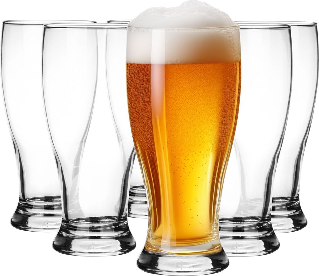 Glasmark Krosno Biergläser-Set 0,5 Liter Gläser Für Bier Bierseidel Bierkrug Gläser Für Craft Beer Bierglas Trinkglas Glas Spülmaschinenfest ...
