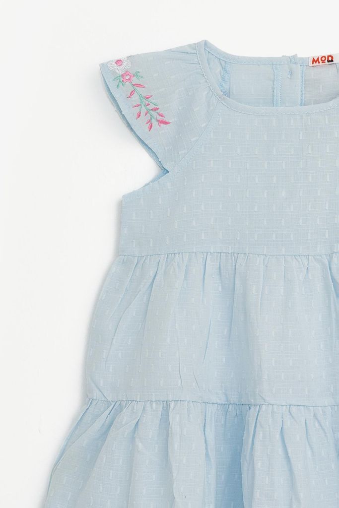 Mädchenkleid – Größe 104 – Blau – 100% Baumwolle – Atmungsaktiv mit trendigem Design