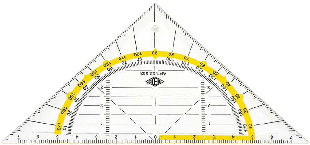 WEDO 52 553 Squadra Geometrica Cristallo - Flessibile 160 mm Professional