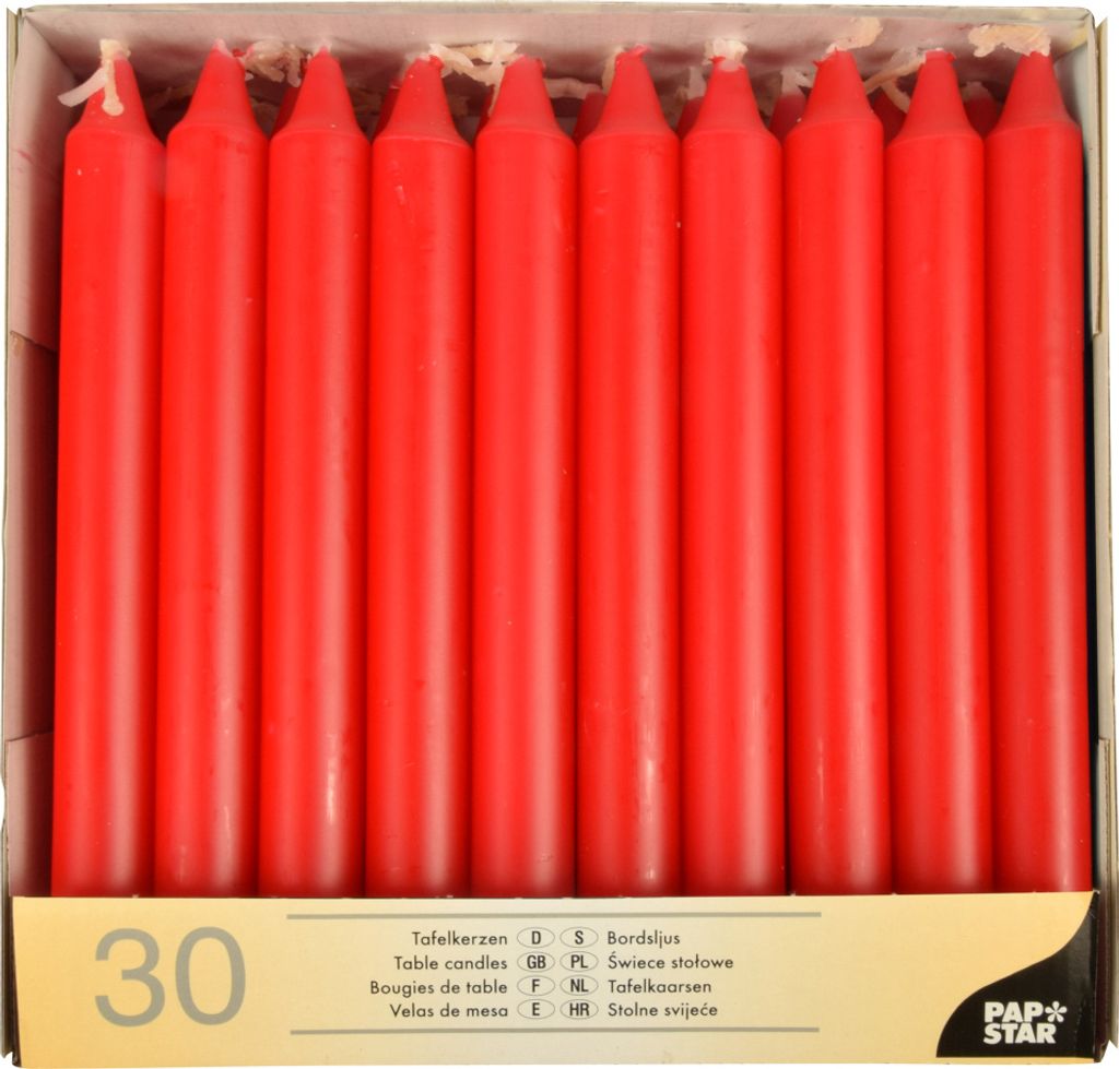 STARPAK 13700 Candele per cena STARPAK, 21 mm, rosso, Immagine del prodotto 