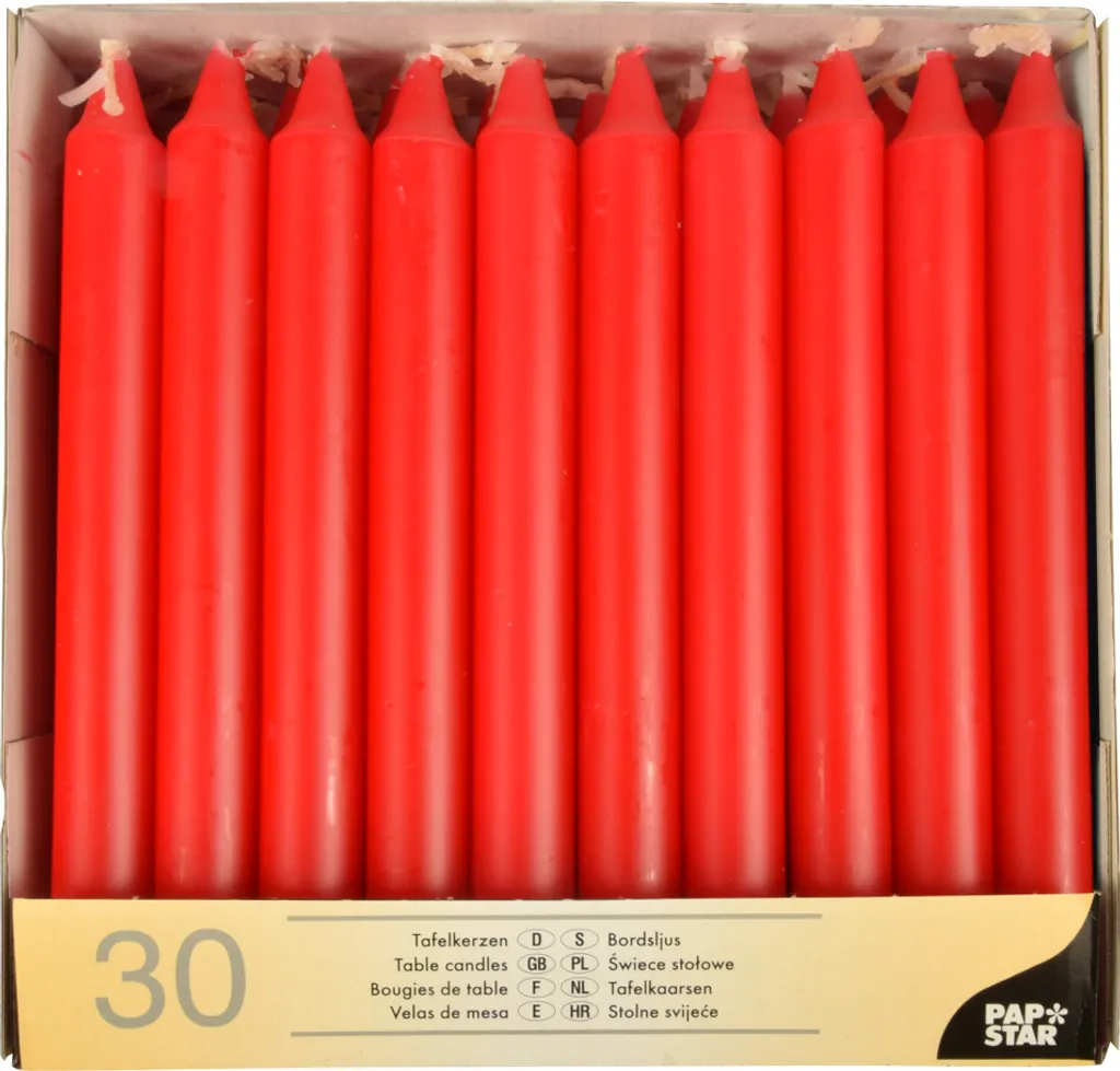 Bougies rouges 21 mm STARPAK 13700 longue durée pour décoration chic