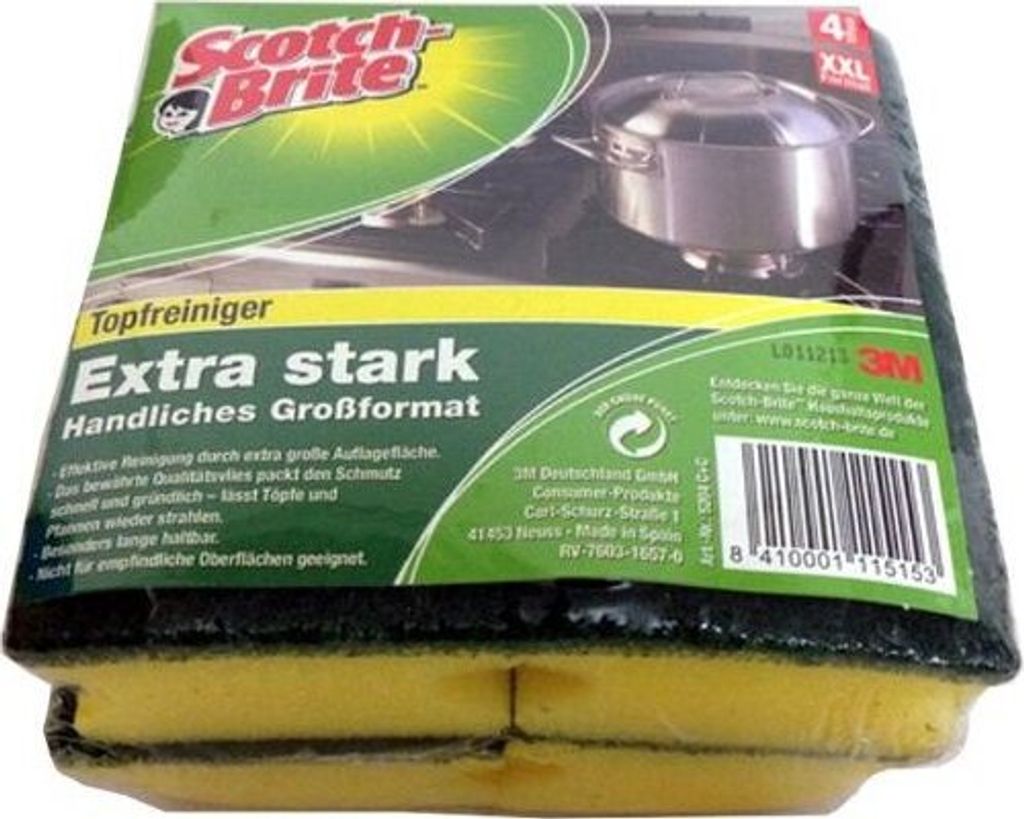 3M CLXNS4, Zelená, Žlutá, Obdélníkový, CE, 4 kusů Obrázek produktu 