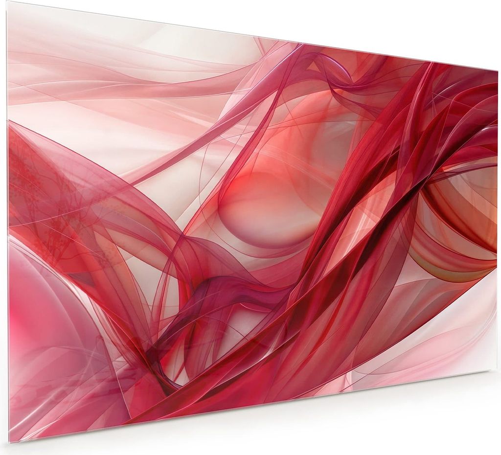 Küchenrückwand Spritzschutz Glas mit Motiv Abstrakte Schleier 40 x 40 cm