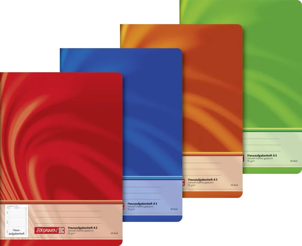 Carnet de texte scolaire A5 BRUNNEN 104688402 pour élèves - 10 unités