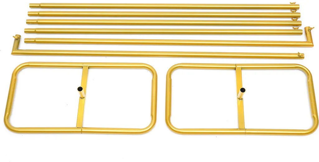 Support arche décorative dorée 2m pour fleurs et ballons de cérémonie - 3