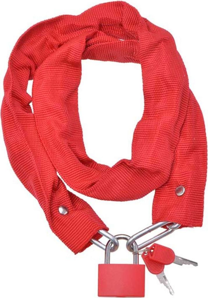 Geschütztes Kettenschloss mit Vorhängeschloss & Schlüsseln 800 mm