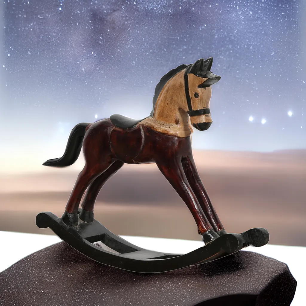 Statua Cavallo a Dondolo Legno Hest - Complemento Arredo Studio - 3