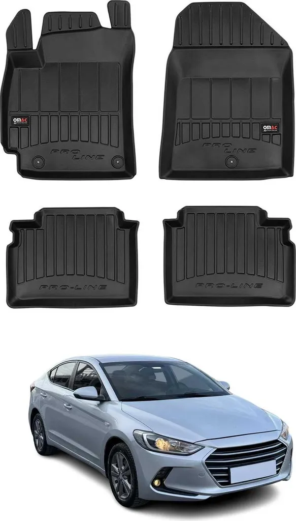 Tappetini Bagagliaio Auto Per Hyundai Per Elantra 2021-2023 Auto Veicoli Cargo Liner Tappeti Accessori Interni Prodotti Automobili Tappetini Bagagliaio(Black with black