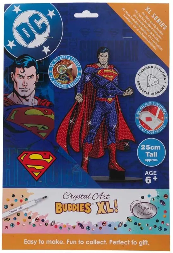 Décoration Superman en Diamond Painting - Kit Créatif Crystal Art XL