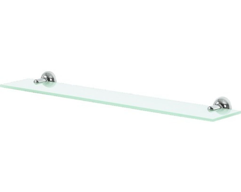 Spirella Wand-Glasablage Campagne Badezimmerablage Ablage Wandablage für das Badezimmer aus Glas und Edelstahl 60cm - zum kleben und bohren