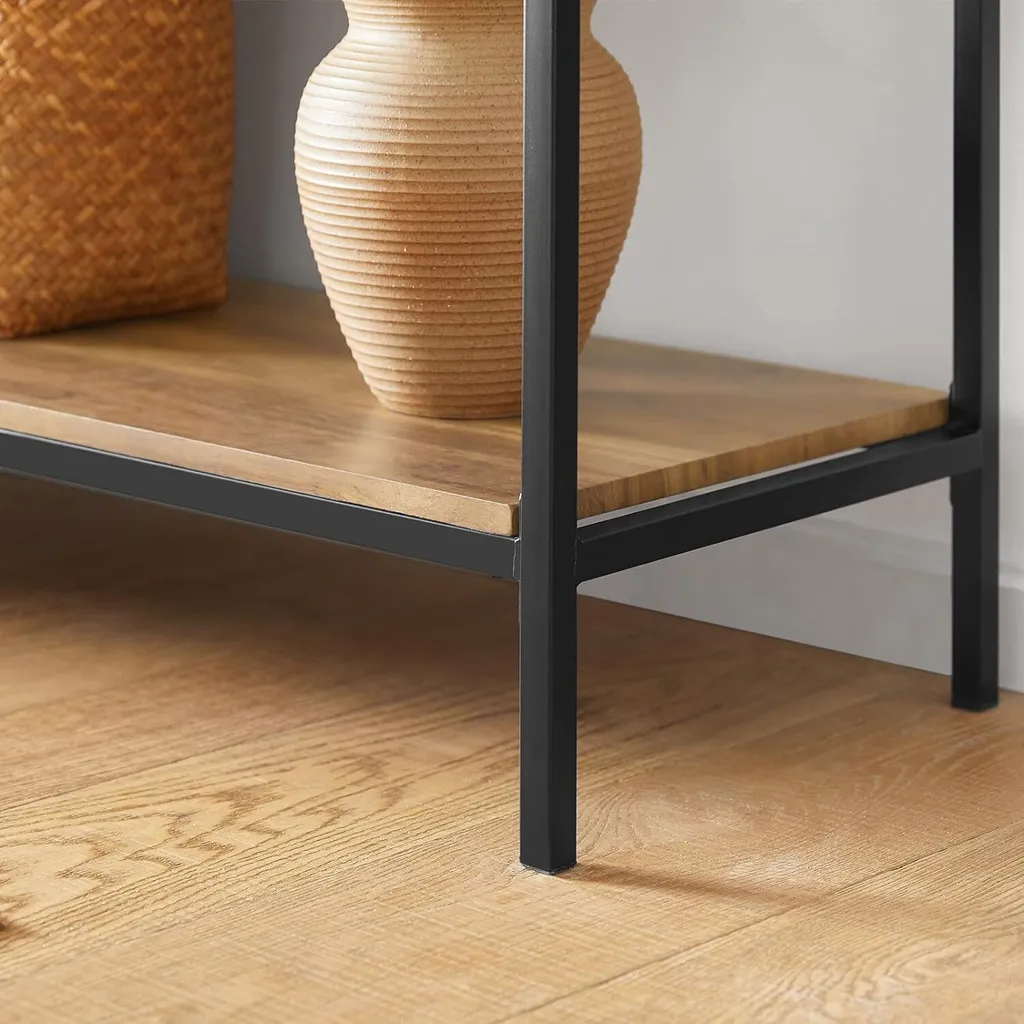 SoBuy Table de Console Industrielle avec 2 Compartiments de Rangement - 8