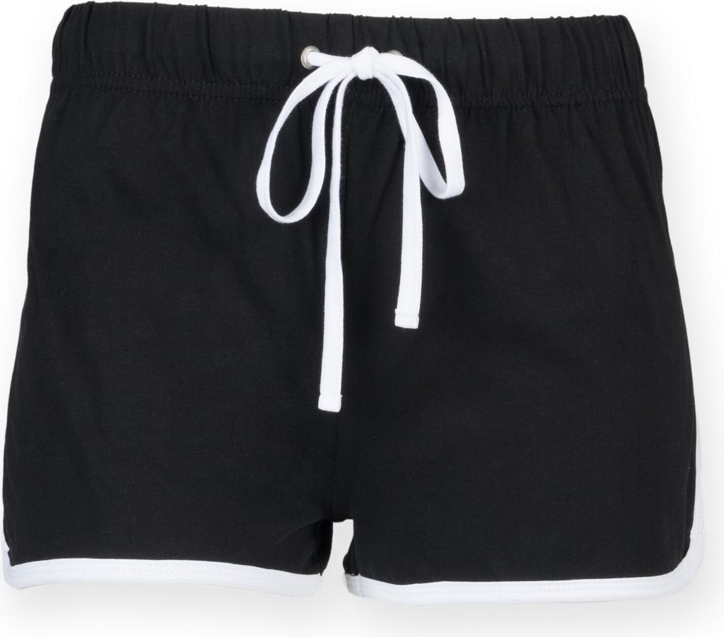 Skinni Minni Kinder Retro Sport Shorts RW4753 (9-10 Jahre (140)) (Schwarz/Weiß)